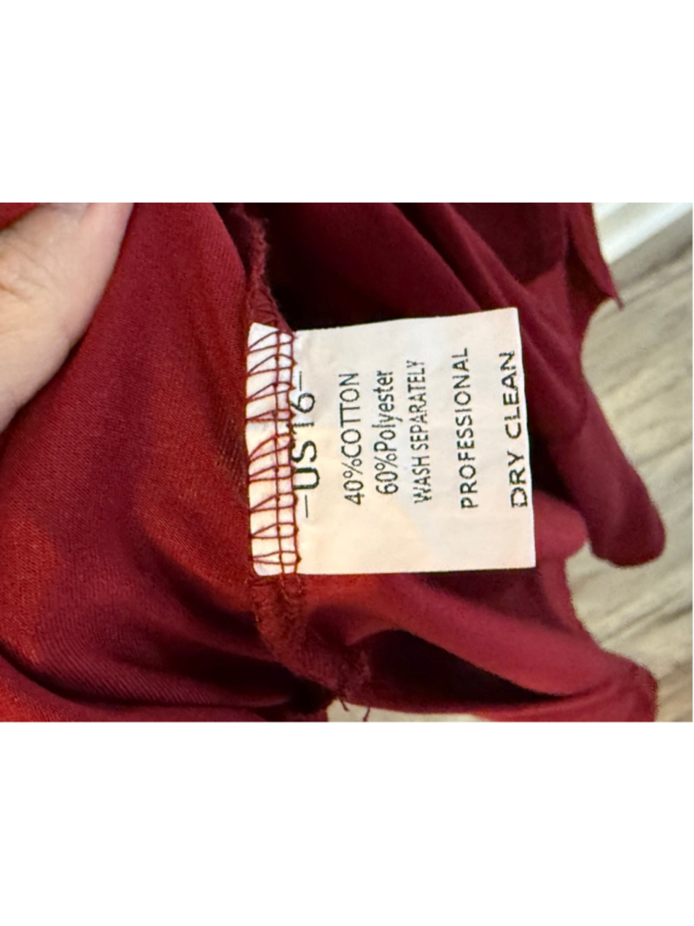 Vintage Red Cold Shoulder Maxi Dress Size 16 Sleeveless Pocket Evening Dress - Picture 4 of 4